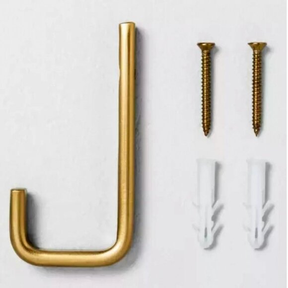 Set of TWO Hearth & and Hand With Magnolia Brass Plated Bath Hook New 2019 - Picture 2 of 6